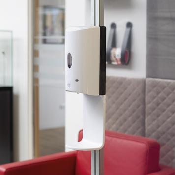 Sensor-Wall - Retrofit set, disinfectant dispenser for stretch frames & 30's Quattro profiles