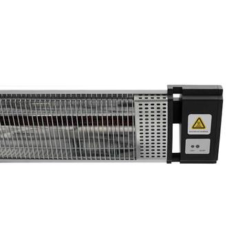 Radiant Heater with Coin Mechanism for Barrier Stands
